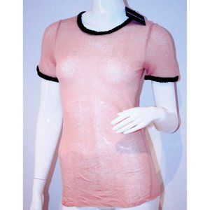 AMERICAN RETRO Paris VISCOSE Delicate UTAH Mel.  Powder TOP Lace DENTELLE ( 0 )